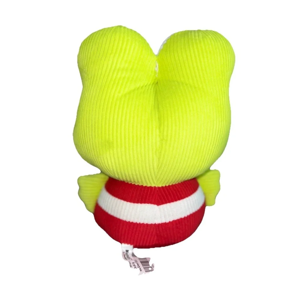 Sanrio Keroppi Plush Corduroy Frog 13in Red White Stripe Round1 Kawaii Round1